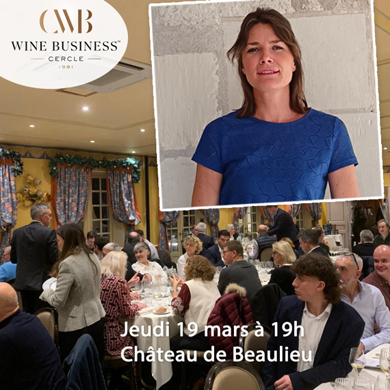 Cécilie de Saint Venant - Domaine national de Chambord, invitée d'honneur Soirée Cercle Wine Business de Tours le jeudi 19 mars à 19h au Château de Beaulieu. Elle sera interviewé par Eric SCICLUNA, Dirigeant de CEP-SOCOTIC