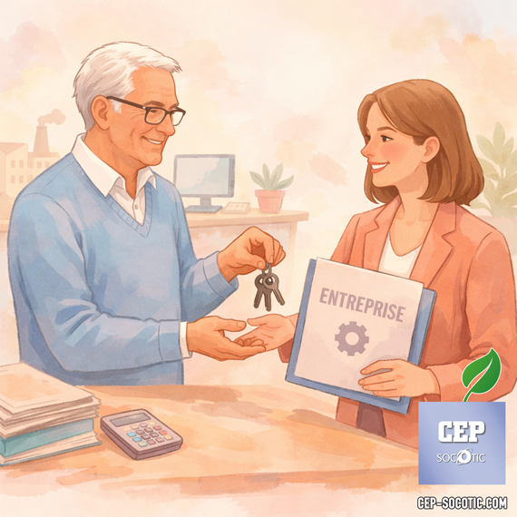 Image illustrant une transmission d'entreprise réussie | Actu CEP-SOCOTIC
