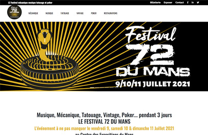 Le Festival 72 du Mans, l'évènement Musique, Mécanique, Tatouage, Vintage, Poker... du Grand Ouest de la France choisit CEP-SOCOTIC pour sa communication