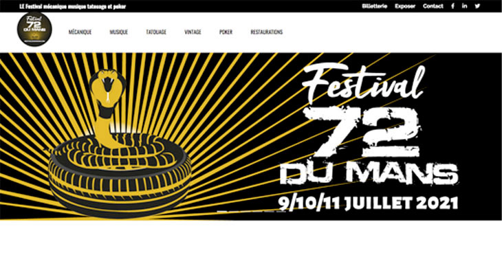 Le Festival 72 du Mans, l'évènement Musique, Mécanique, Tatouage, Vintage, Poker... du Grand Ouest de la France choisit CEP-SOCOTIC pour sa communication