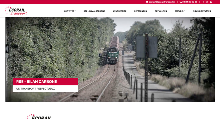 Un nouveau site web pour Ecorail Transport, opérateur de fret ferroviaire