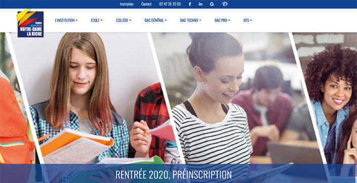Un nouveau site web pour l'Institution Notre Dame La Riche