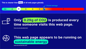 test consommation carbone du site cep publicite agence publicite web digital tours
